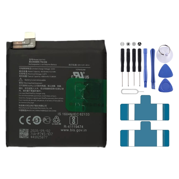 Batteria ai polimeri di litio BLP745 da 4000 mAh per OnePlus 7T Pro, For OnePlus 7T Pro Batteria ai polimeri di litio BLP745 da 4000 mAh per OnePlus 7T Pro, For OnePlus 7T Pro
